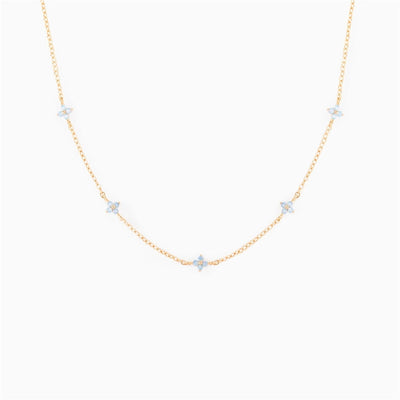 Copper Flower Earrings Anklet Necklace