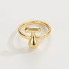 Copper 18K Gold Plated Plating Letter Copper Rings