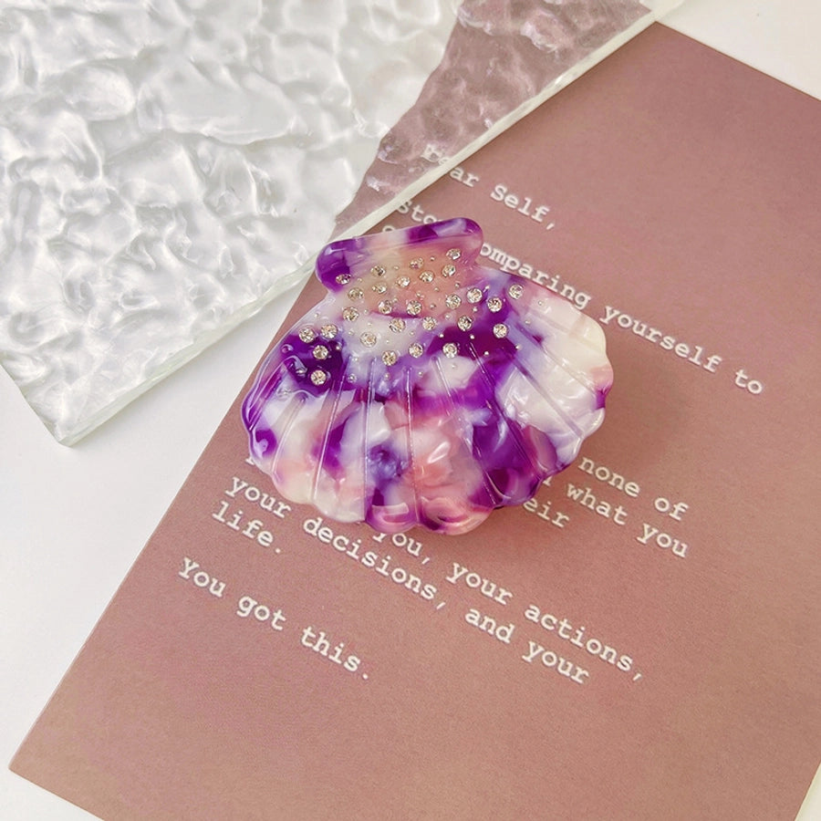 Women's Lady Korean Style IG Style Scallop Shell Acetic acid sheets Hair Claws