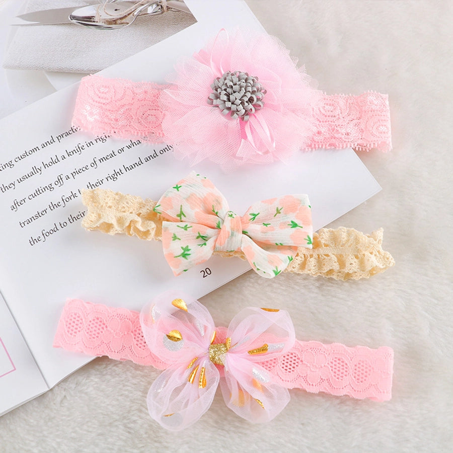 Korean style baby hair band cute princess bow flower crown children hair accessories newborn photo headdress suit