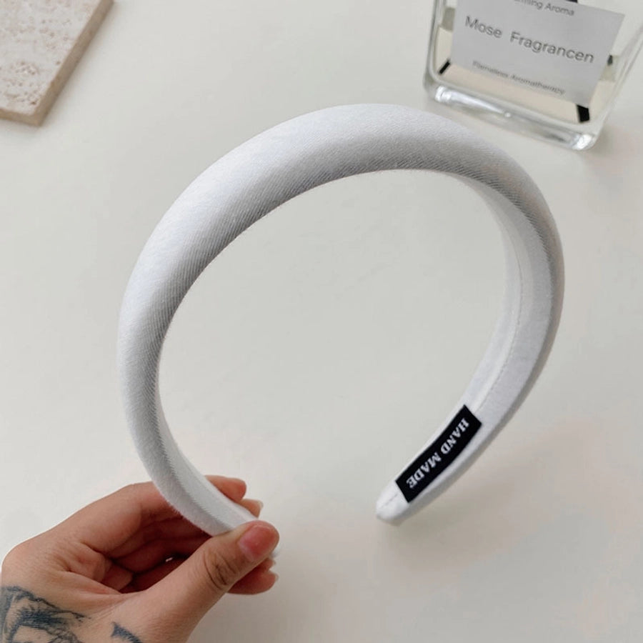 simple style solid color cloth handmade hair band 1 piece