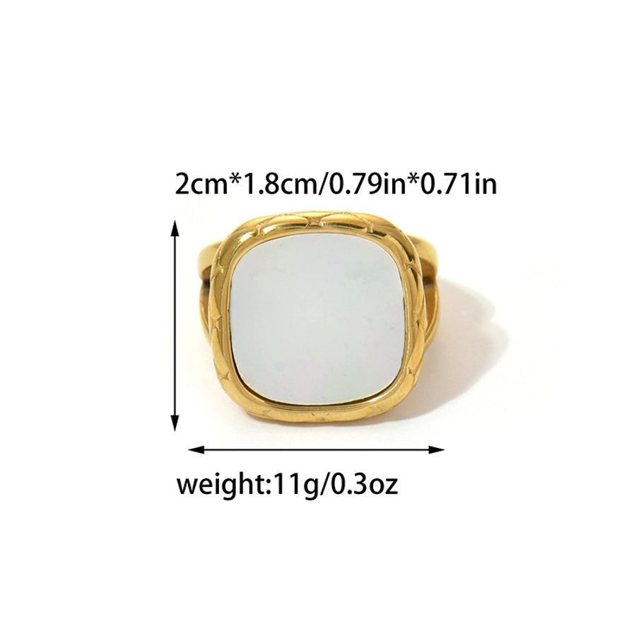 Jewelry IG Style Commute Korean Style Geometric Butterfly 304 Stainless Steel Fritillary 14K Gold Plated Plating Inlay Rings