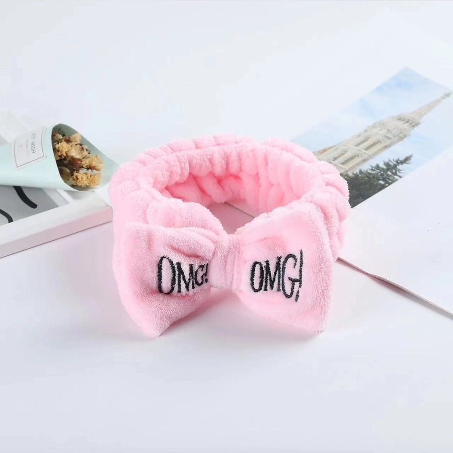 simple style bow knot cloth patchwork hair tie