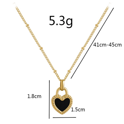 Jewelry Elegant Heart Shape Titanium Steel Pendant Necklace