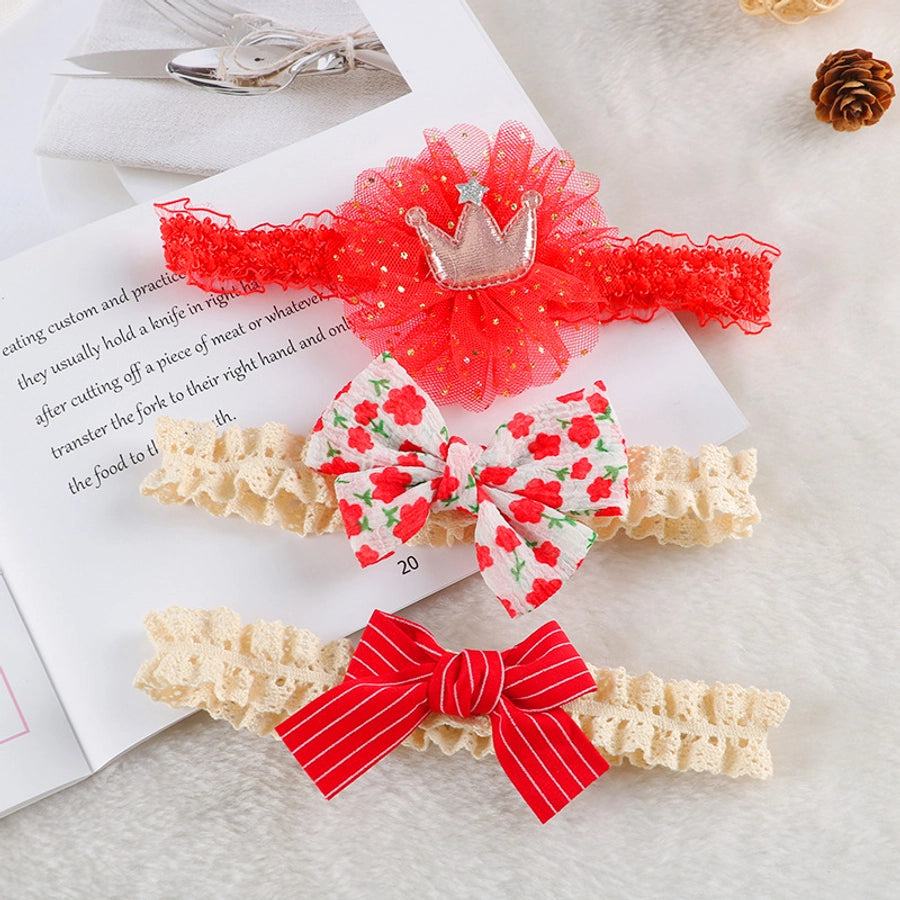 Korean style baby hair band cute princess bow flower crown children hair accessories newborn photo headdress suit