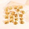 1 Pair Casual Simple Style Classic Style Geometric Square 304 Stainless Steel 18K Gold Plated Imitation Gold  Ear Studs