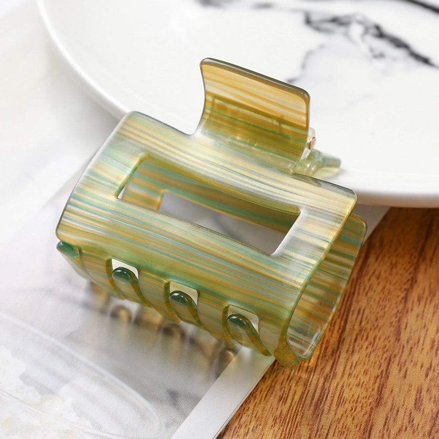 simple style color block acetic acid sheets carving hair claws 1 piece