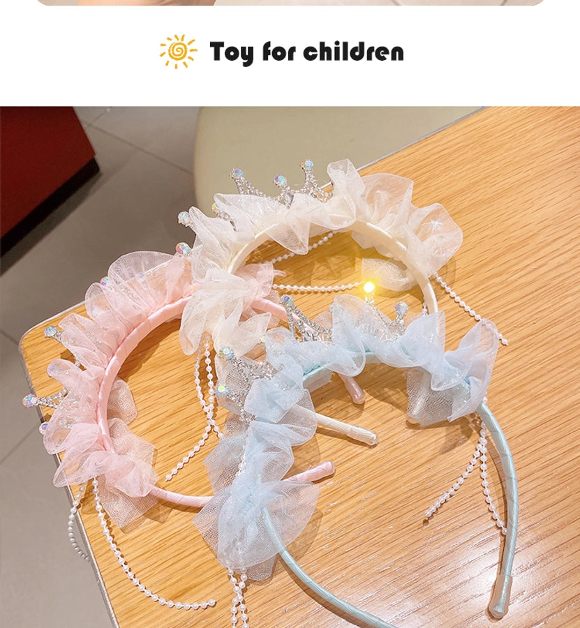 Girl'S Simple Style Classic Style Crown Cloth Hair Band