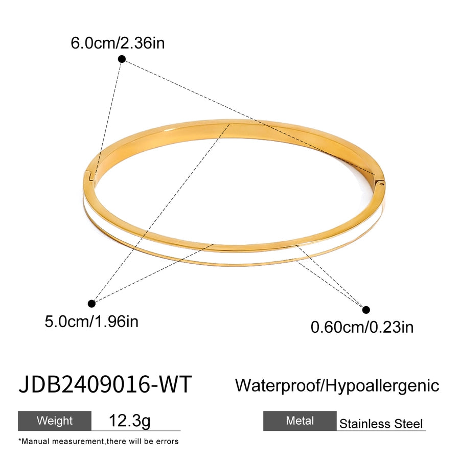 Simple Style Round 304 Stainless Steel Bangle In Bulk