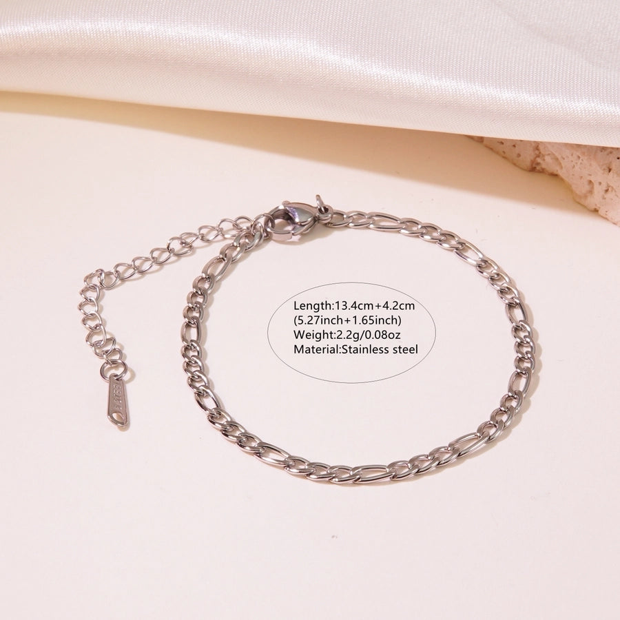 Jewelry Simple Style Classic Style Streetwear Geometric 304 Stainless Steel 18K Gold Plated Bracelets Necklace