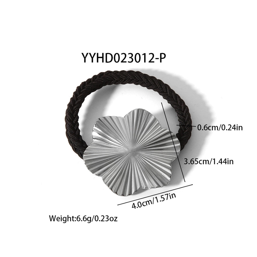 Women's IG Style Fairy Style Korean Style Petal 304 Stainless Steel Elastic Band Hair Tie