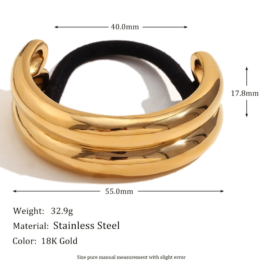 Simple Style Women's Solid Color Metal Hair Tie