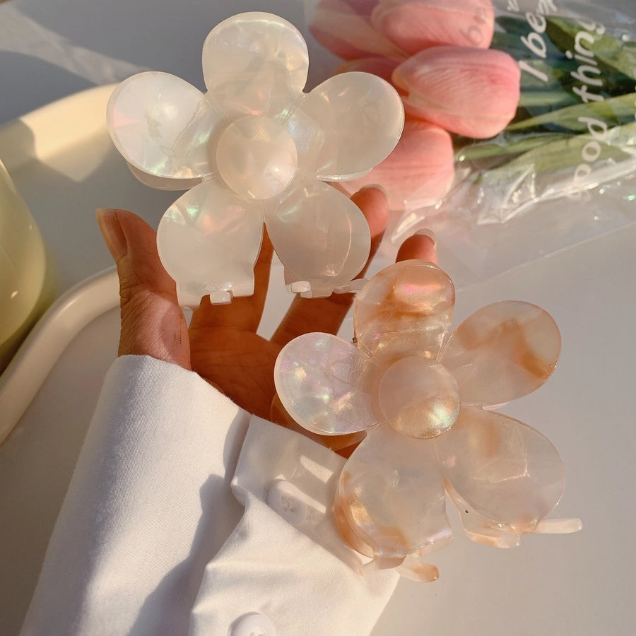 simple style flower acetic acid sheets handmade hair claws 1 piece