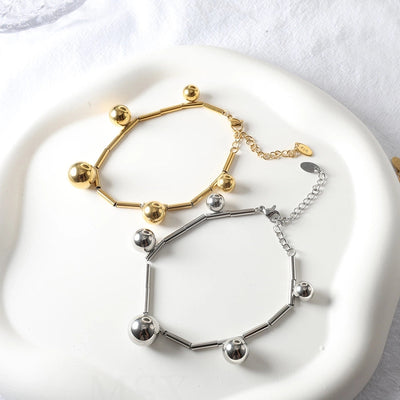 Jewelry Streetwear Geometric 304 Stainless Steel Plating Multi Charms Bracelet Multi Charms Necklace