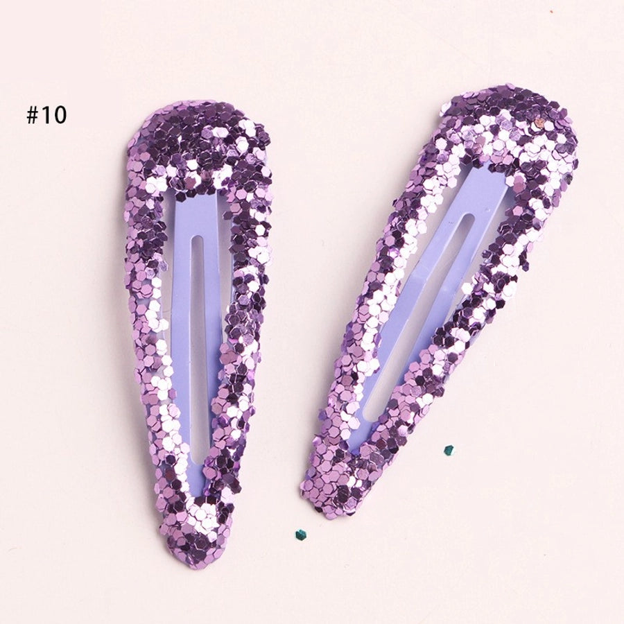 girl's simple style water droplets sequin hair clip