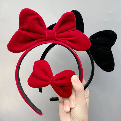 new red big bow headband sweet korean cute hair accessories