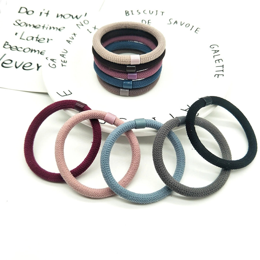 fashion solid color cloth hair tie