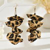 1 Pair Exaggerated Simple Style Leopard Alloy Polyester Drop Earrings