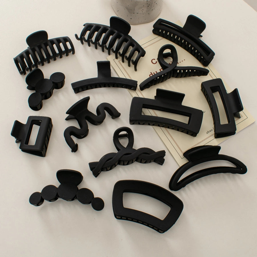 simple style solid color plastic hair claws 1 piece