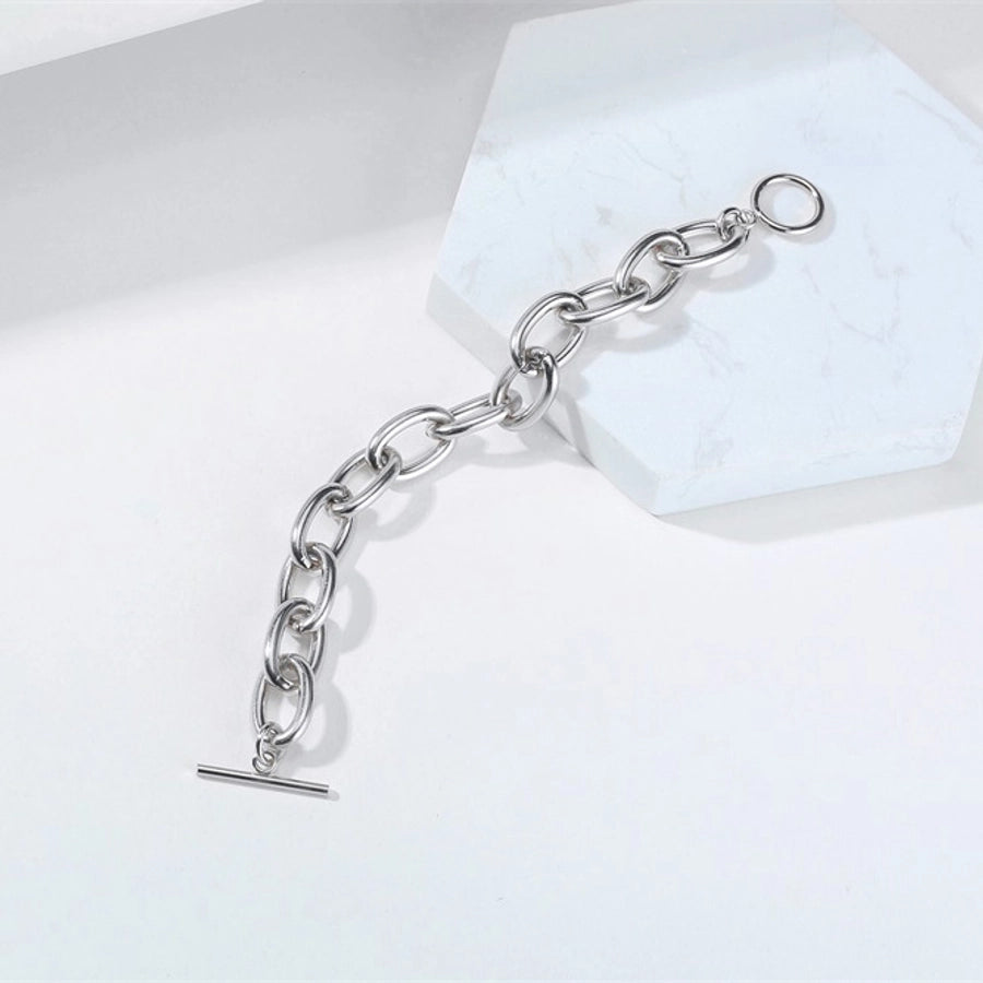 Elegant Simple Style Streetwear Solid Color 304 Stainless Steel 18K Gold Plated Bracelets In Bulk