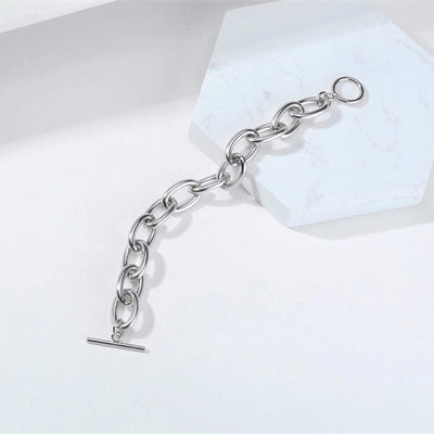 Elegant Simple Style Streetwear Solid Color 304 Stainless Steel 18K Gold Plated Bracelets In Bulk