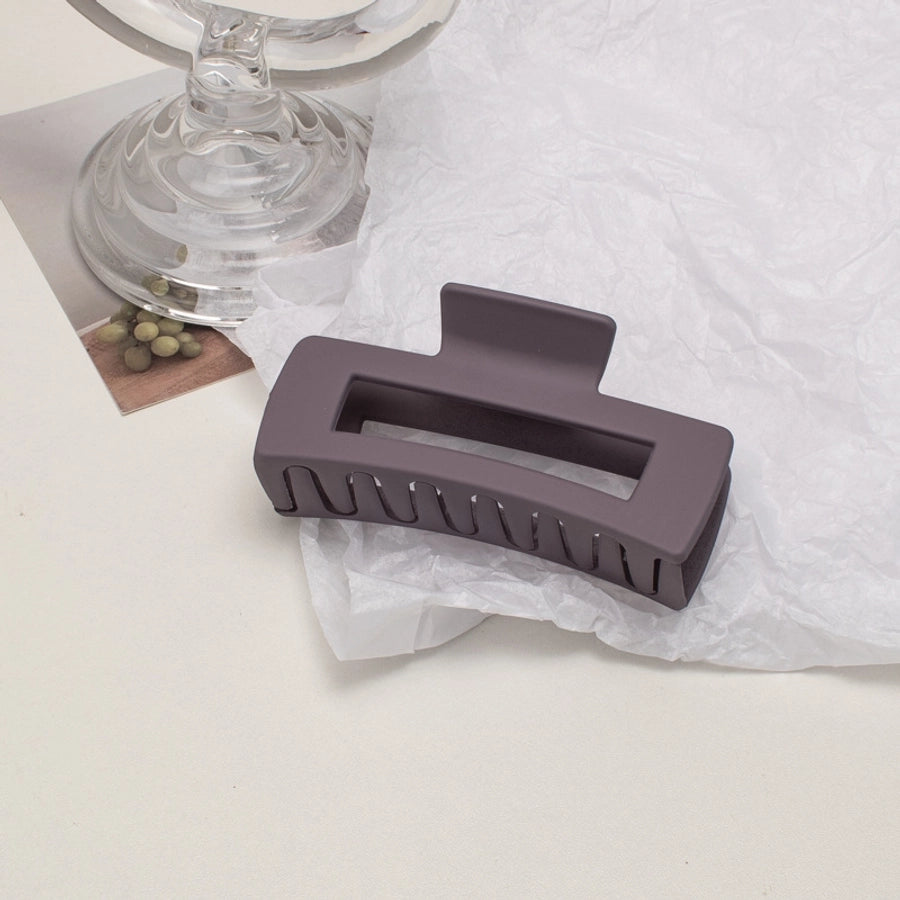 simple style solid color plastic resin spray paint hair clip 1 piece