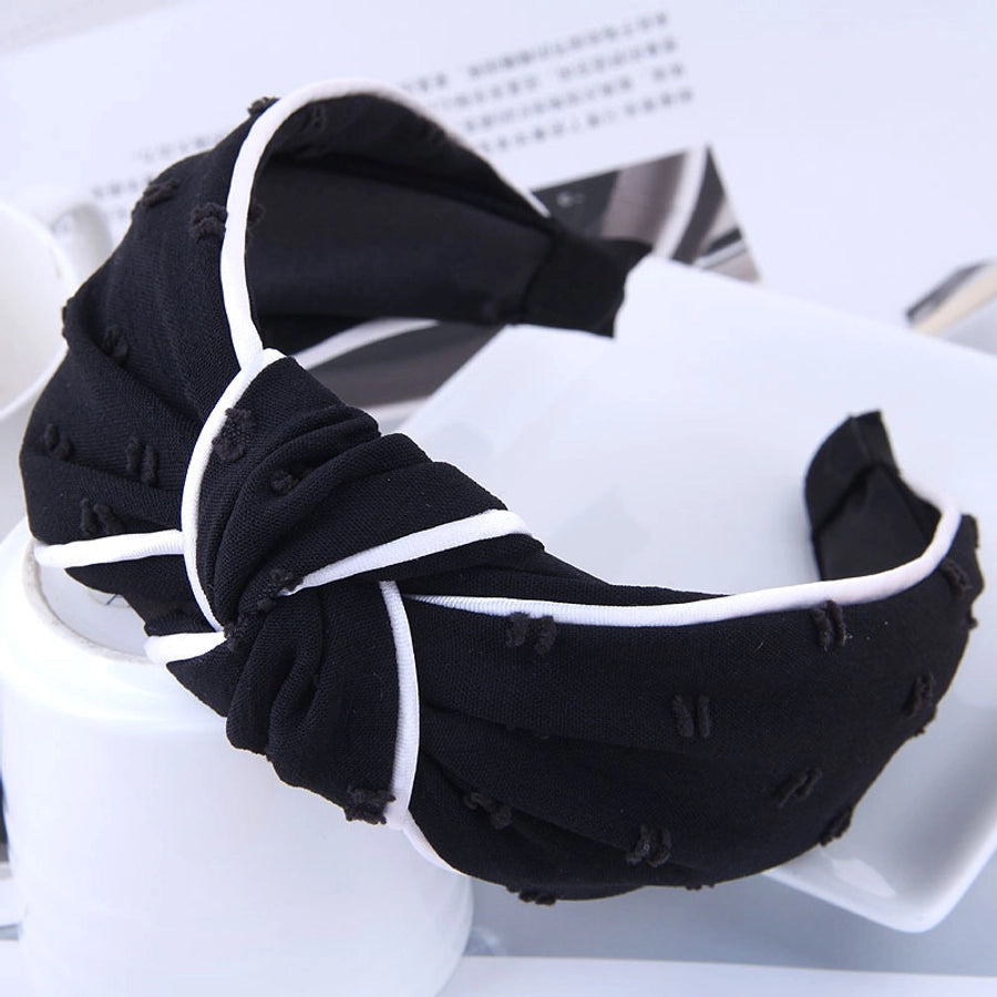 simple style solid color cloth patchwork hair band