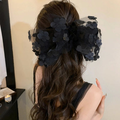 streetwear bow knot cloth hair clip