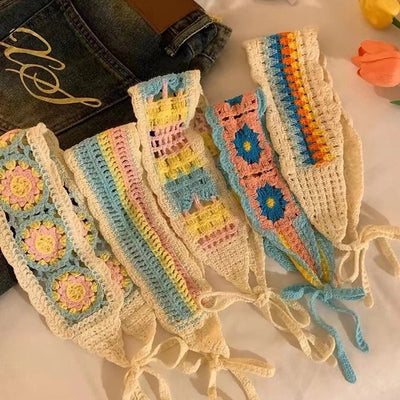 Women's IG Style Casual Plaid Rhombus Knit scarf