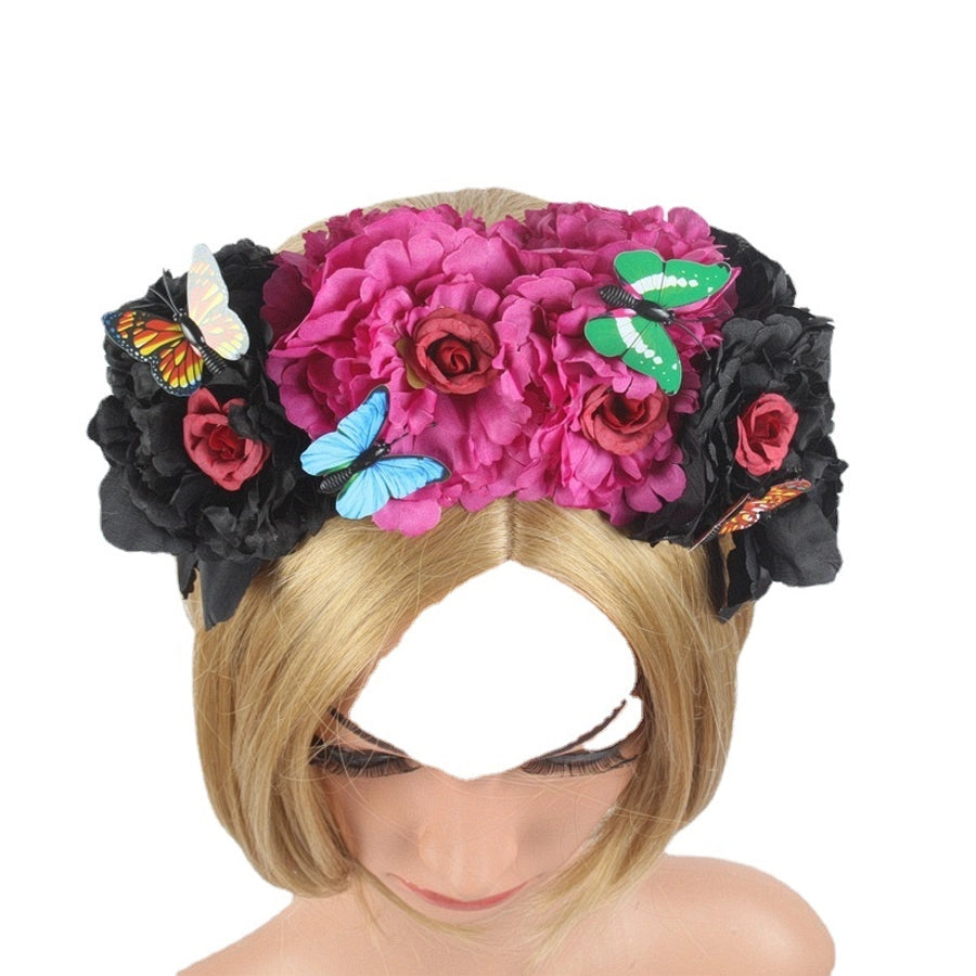 Halloween Retro Women's Flower Epoxy Hair Band Party Headpieces