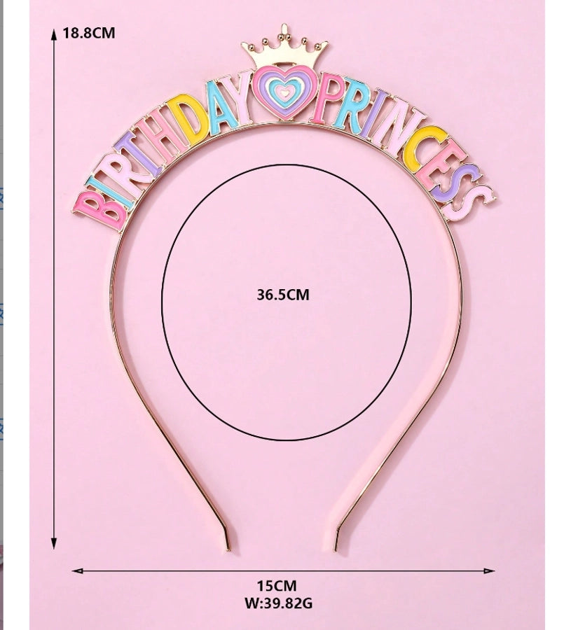 Girl'S Princess Cute Letter Zinc alloy Plating Hair Band