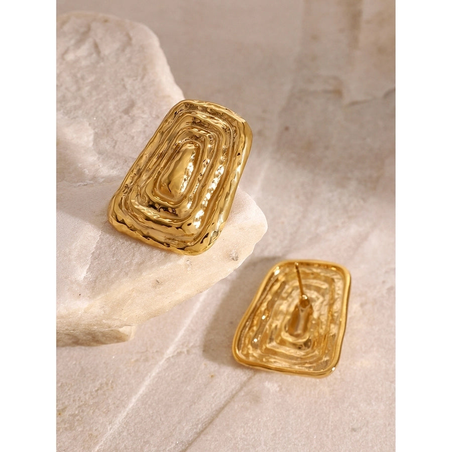 1 Pair Simple Style Classic Style Swirl Pattern Solid Color 304 Stainless Steel Stainless Steel Earrings