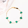 Cute Heart Shape 304 Stainless Steel 18K Gold Plated Acrylic cable chain Bracelets In Bulk