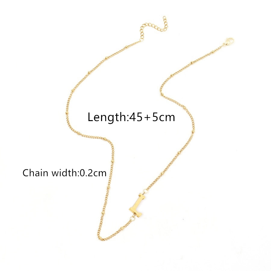 Jewelry Simple Style Classic Style Letter 201 Stainless Steel 304 Stainless Steel Pendant Necklace
