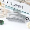 simple style rectangle arylic plating hair claws 1 piece