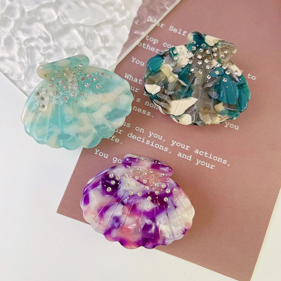 Women's Lady Korean Style IG Style Scallop Shell Acetic acid sheets Hair Claws