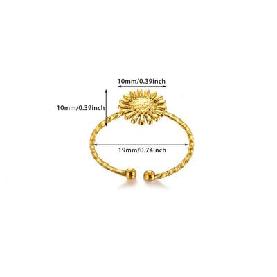 Jewelry Casual Vintage Style Streetwear Cross 304 Stainless Steel 18K Gold Plated Open Rings