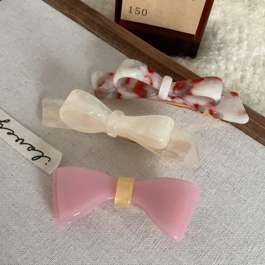 elegant lady bow knot acetic acid sheets hair clip