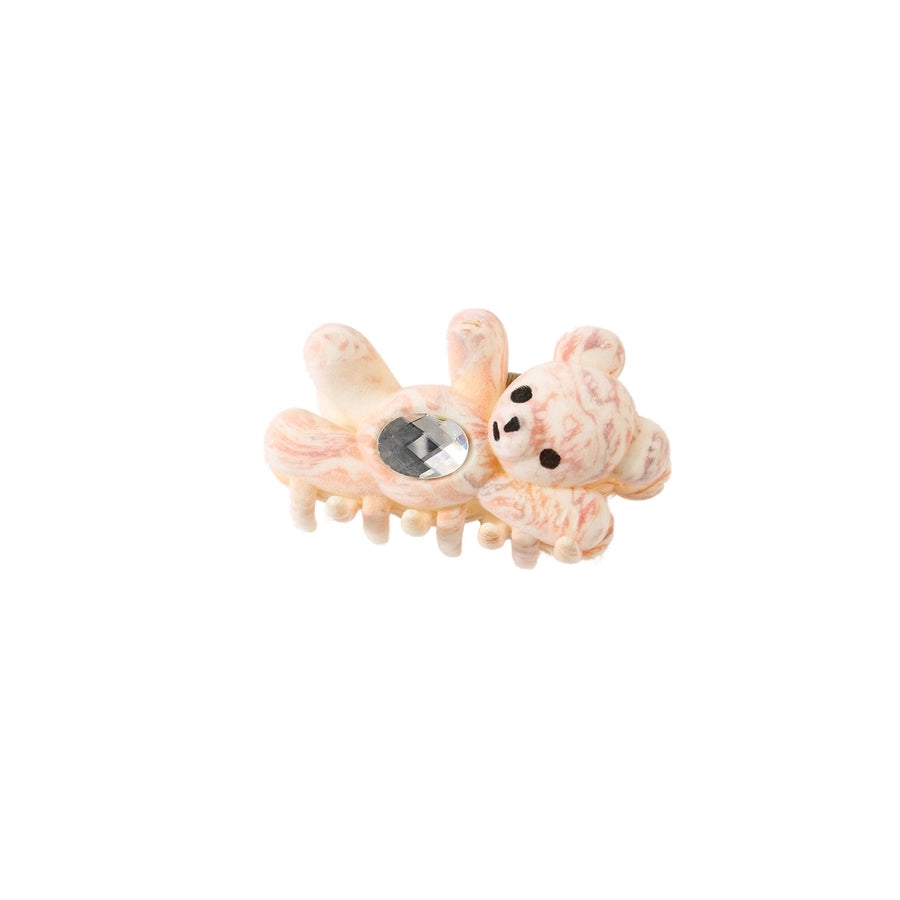 Women's Simple Style Classic Style Bear Plastic Resin Inlay Zircon Hair Clip