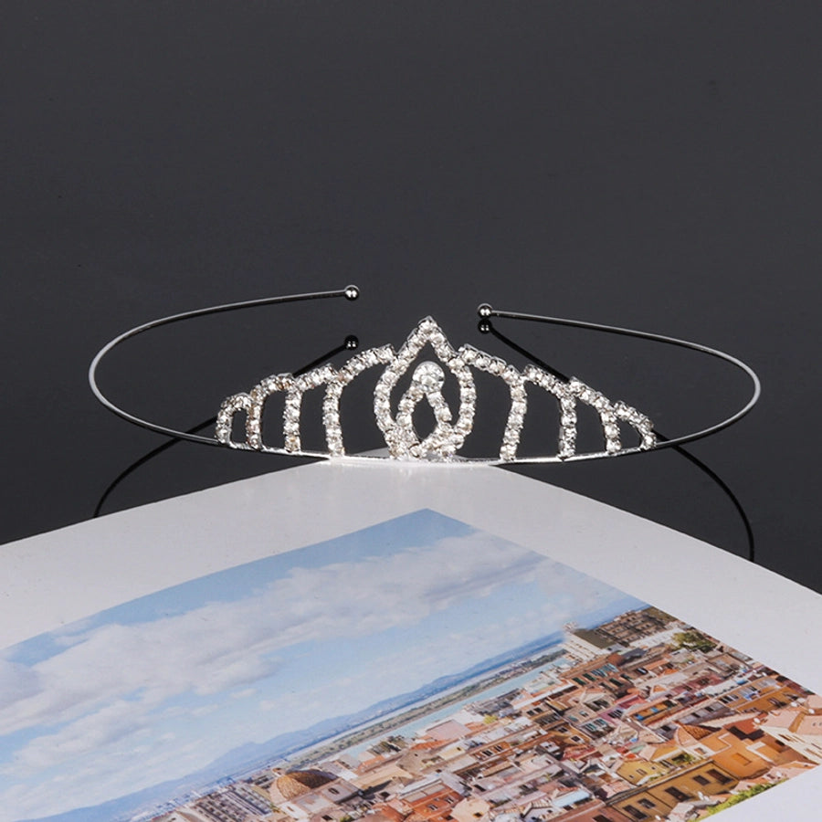 fashion claw chain welding rhinestone hairband Crown wedding bride headdress hair accessories performance birthday crown