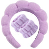simple style color block towel velvet hair band