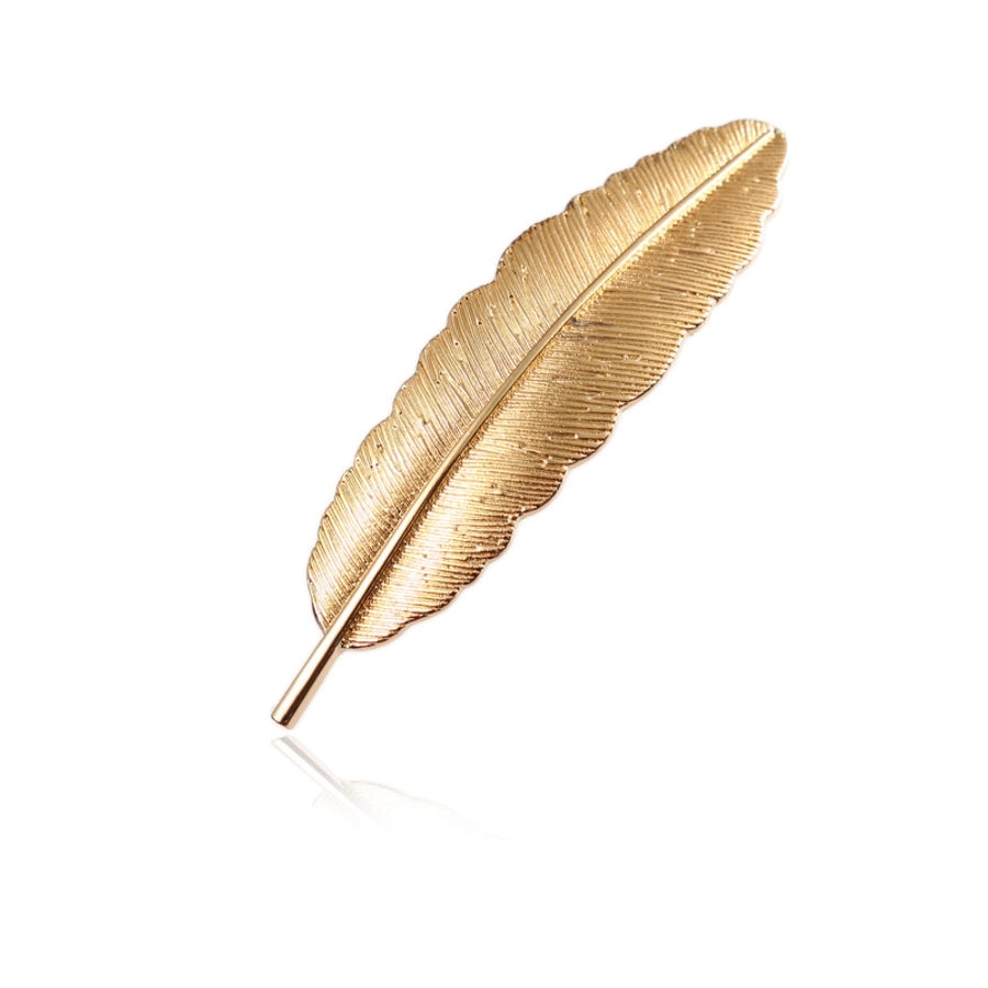 Women's Casual Simple Style Streetwear Leaf Metal Plating Hair Clip