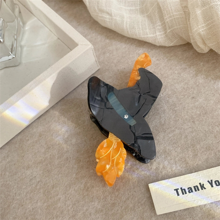 Women's Korean Style Pumpkin Color Block Cherry Acetic acid sheets Hair Claws