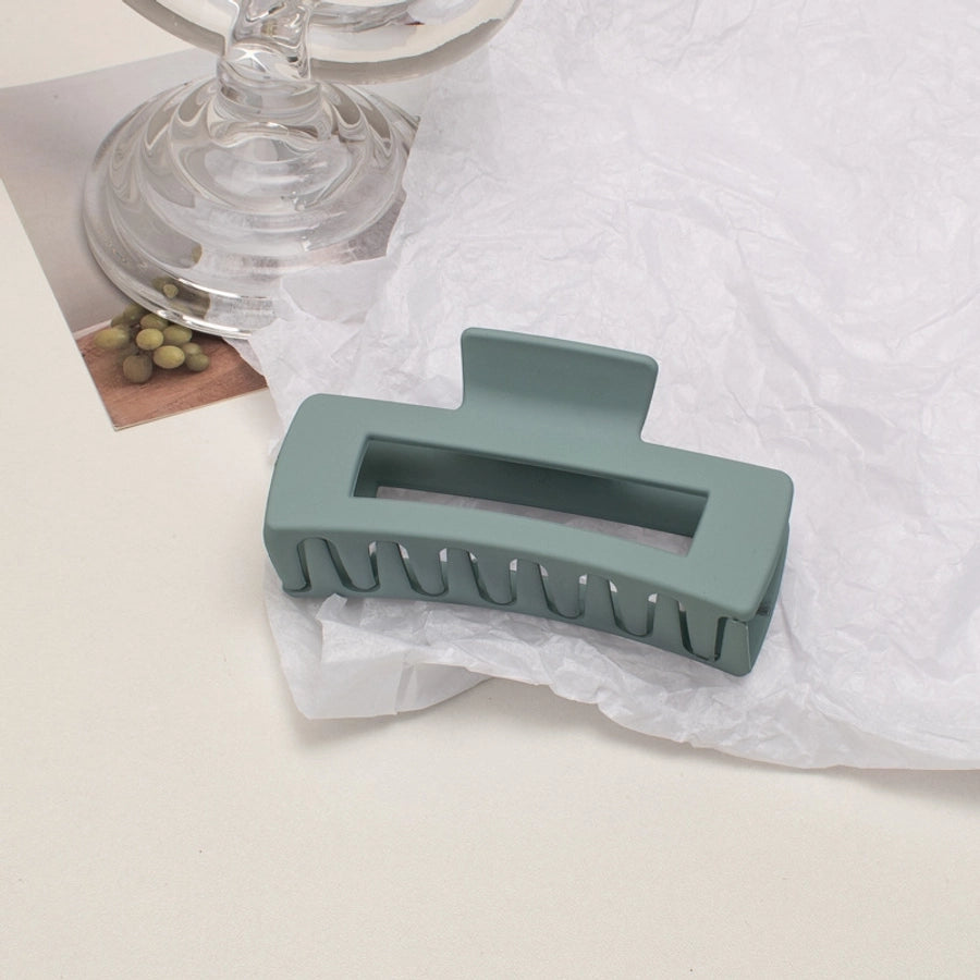 simple style solid color plastic resin spray paint hair clip 1 piece