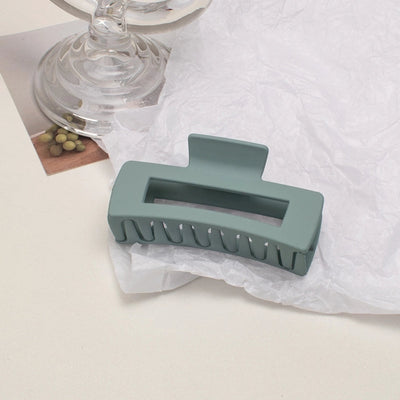 simple style solid color plastic resin spray paint hair clip 1 piece