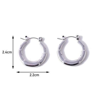 1 Pair Streetwear Geometric 304 Stainless Steel 18K Gold Plated Earrings