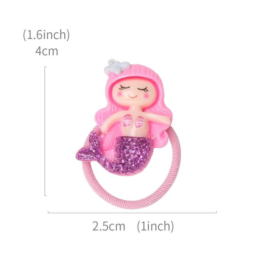 princess sweet hippocampus mermaid shell cloth resin hair tie