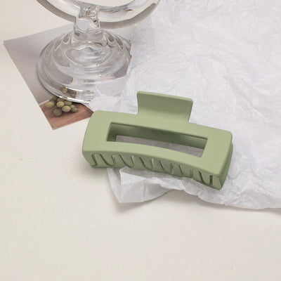 simple style solid color plastic resin spray paint hair clip 1 piece