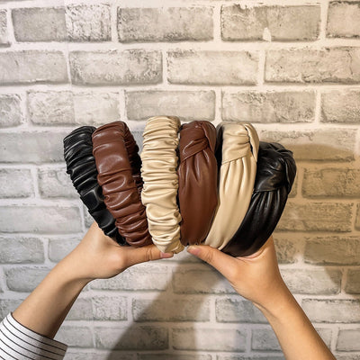 fashion style simple new knotted leather headband
