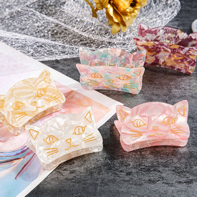 cute cat arylic handmade hair claws 1 piece